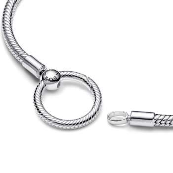 Retired Pandora Smooth Pandora Signature Bracelet with Padlock Clasp ::  Pandora Bracelets 597092CZ :: Authorized Online Retailer