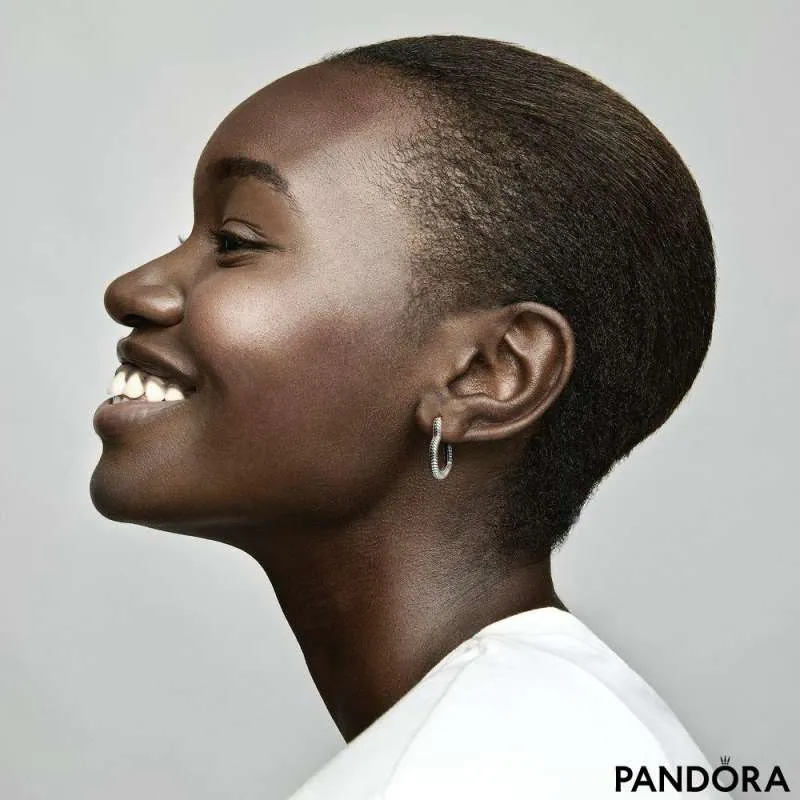Pandora Moments Heart Charm Hoop Earrings | PANDORA