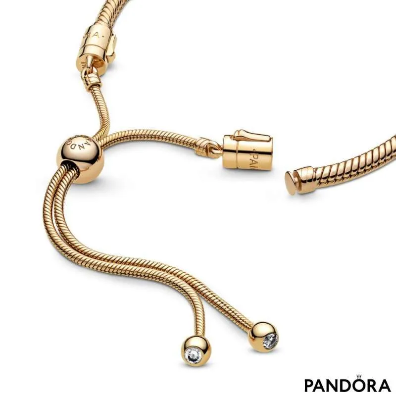 Pandora Moments Snake Chain Slider Bracelet | PANDORA
