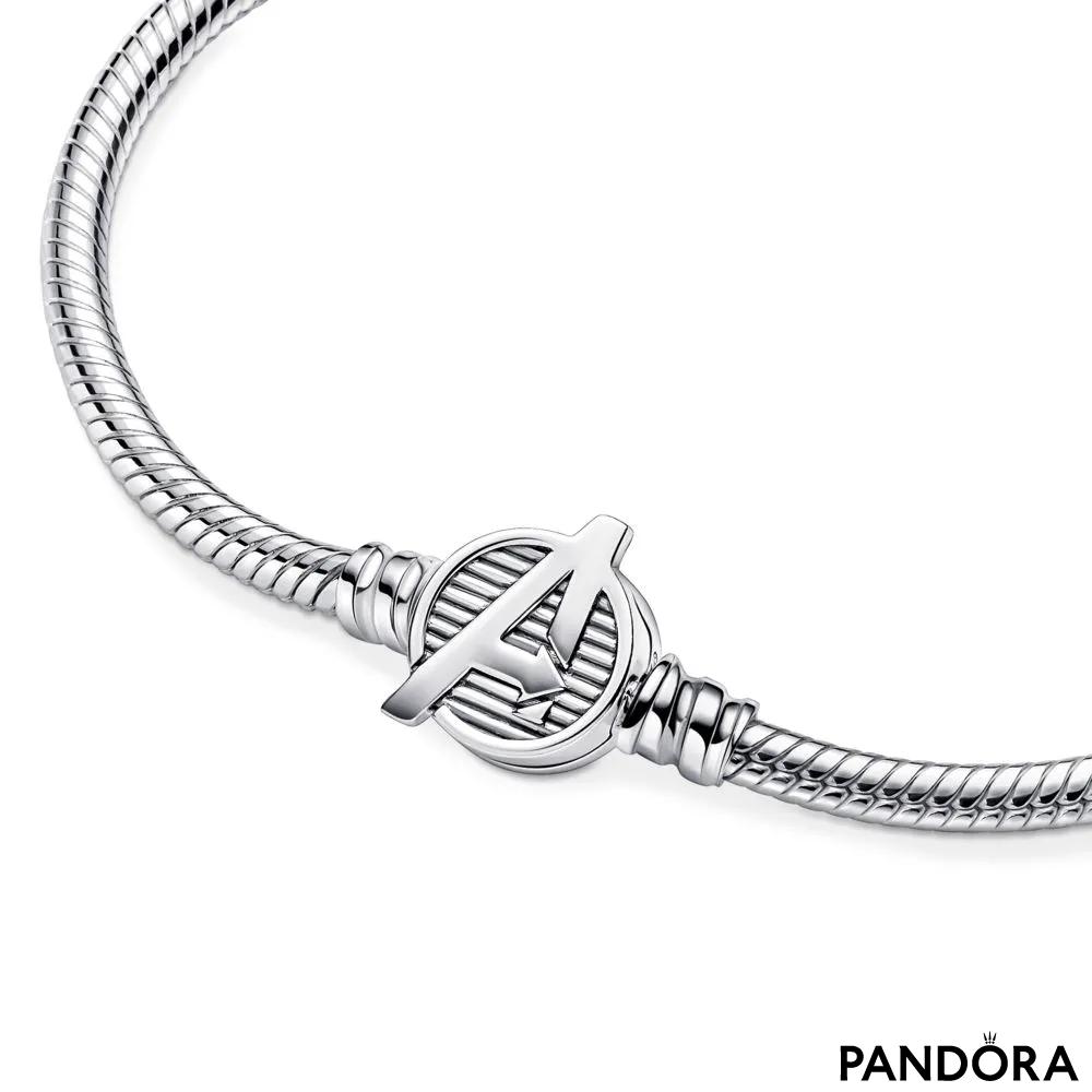 Pandora Moments Marvel The Avengers Logo Clasp Snake Chain