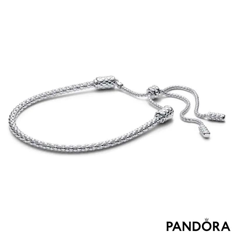 Amazon.com: Pandora Jewelry Moments Slider Snake Chain Charm Cubic Zirconia  Bracelet in Sterling Silver: Clothing, Shoes & Jewelry