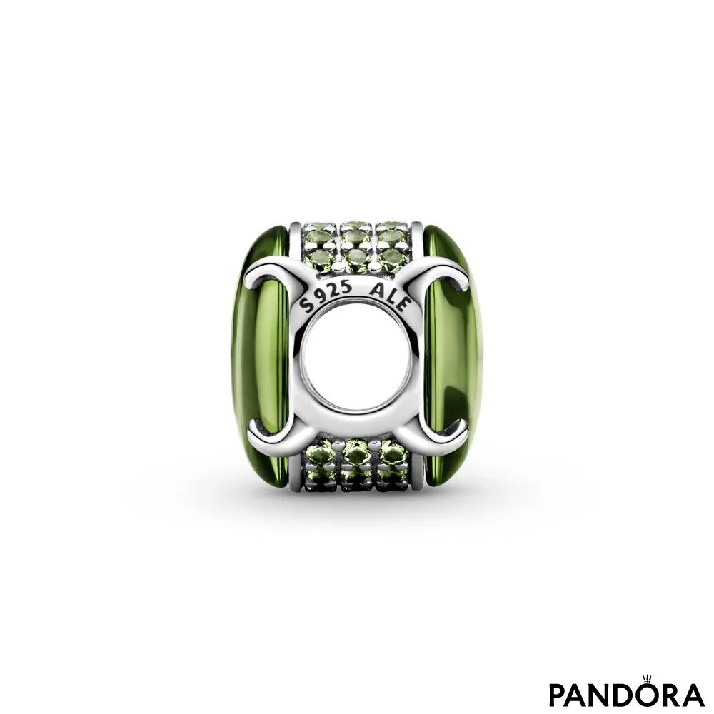 PANDORA Bracelet Collection with Gorgeous Green Murano