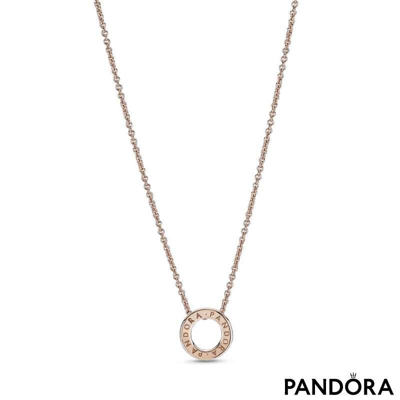 Pandora Logo Pavé Circle Collier Necklace | PANDORA