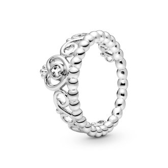 Silver ring with cubic zirconia